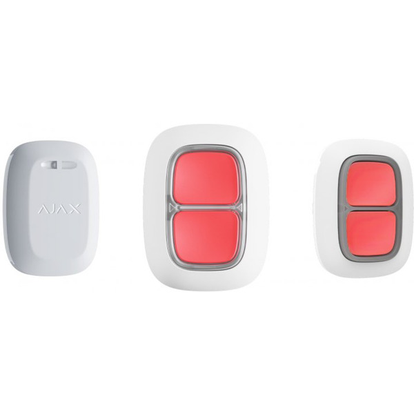 Бездротова тривожна кнопка Ajax DoubleButton біла