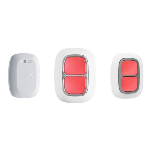 Бездротова тривожна кнопка Ajax DoubleButton біла