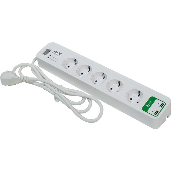 APC Essential SurgeArrest 5 outlets + 2 USB (5V, 2.4A)