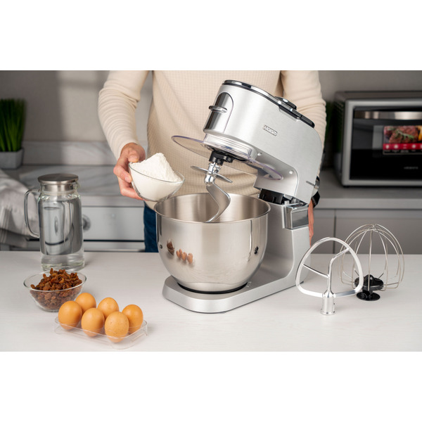 ARDESTO Кухонная машина KMCH-K1500SS/ 1500 Вт/ 6 скоростей + режим Pulse/ чаша 6 л./ блендер 1.5 л./серебристо-серый