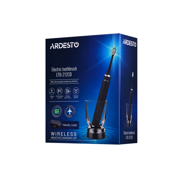 Електрична зубна щітка Ardesto ETB-212CB чорна
