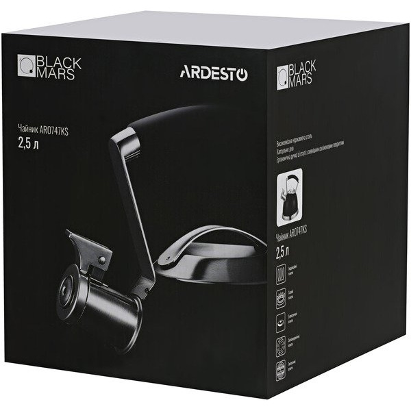 Чайник Ardesto Black Mars чорний 2,5 л (AR0747KS)