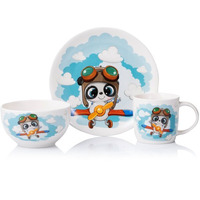 ARDESTO Набор детской посуды Panda pilot 3 пр., фарфор