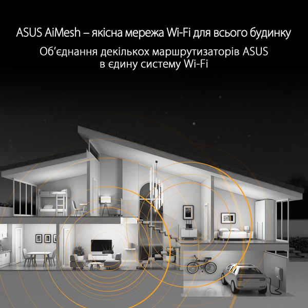 Бездротовий маршрутизатор (роутер) ASUS TUF-AX3000 V2 90IG0790-MO3B00