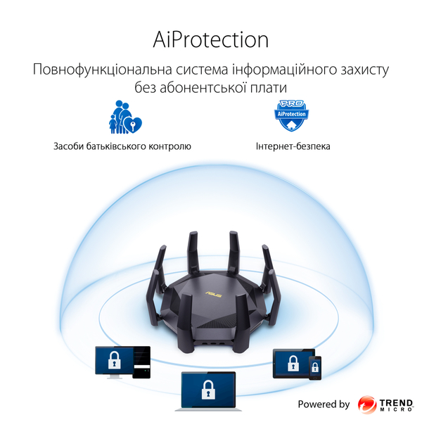 Бездротовий маршрутизатор (роутер) ASUS RT-AX89X AX6000 90IG04J1-BM3010