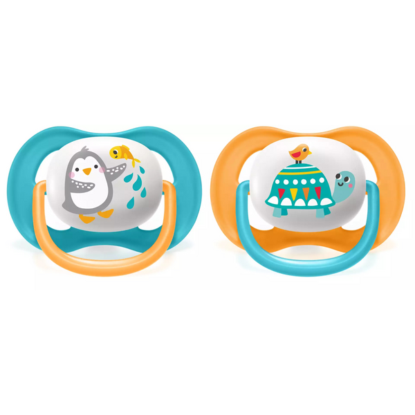Пустушка Avent ортодонтична Ultra Air Animal для хлопчиків 6-18 міс 2шт SCF080/07