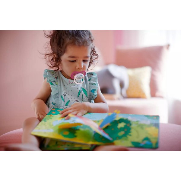 Пустушка Avent ортодонтична Ultra Air Animal для дівчат 6-18 міс 2шт SCF080/08