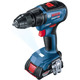 Bosch Шуруповерт-дрель GSR 18V-50, 18V, 2*2 Ач, 28/50/50 Нм, 460/1800 об/мин, 1кг, кейс, ЗУ, принадлежности
