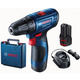 Bosch Шуруповерт-дрель GSB 120-Li, 12V, 2*2 Ач*2 Ач, 14/30 Нм, 400/1500 об/мин, 0.89 кг, кейс, ЗУ