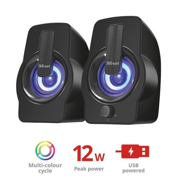 Акустична система Trust 2.0 Gemi RGB Black (22948_TRUST)