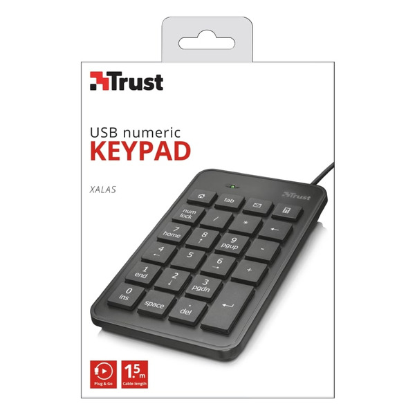 Trust Клавиатура числовая XALAS USB BLACK