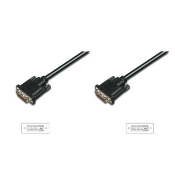 Кабель DVI Digitus DVI-D dual link AM/AM 3.0m, Black (AK-320108-030-S)