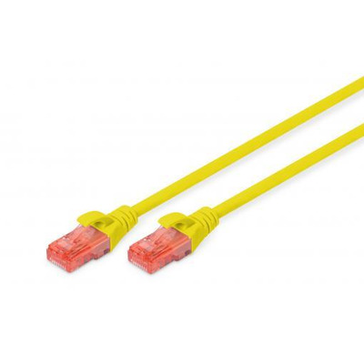 Патч-корд DIGITUS CAT 6 UTP, 5м, AWG 26/7, Cu, LSZH, Yellow (DK-1617-050/Y)