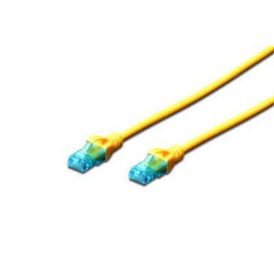 Патч-корд DIGITUS CCA CAT 5e UTP, 2м, AWG 26/7, PVC, Yellow (DK-1512-020/Y)