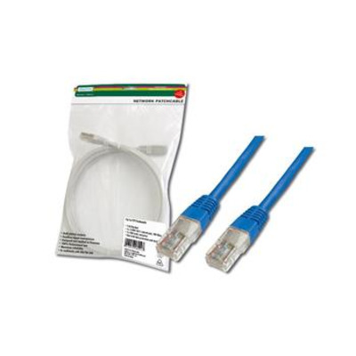 Digitus Патч-корд CAT 5e UTP, 0.5м, AWG 26/7, синего цвета