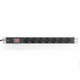 Digitus Блок розеток 1U, 7xSchuko, 16A, 250V, выключатель, вилка Schuko