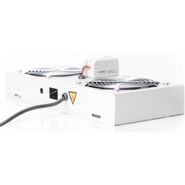 Панель вентиляторів DIGITUS 19" Roof Wall Mount, 2 fans, thermostat, RAL 7035