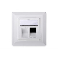 Digitus Лицевая панель 2х Keystone 80x80 с заземление