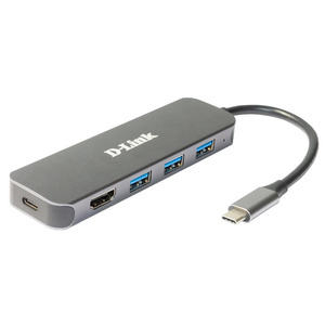 D-Link USB-Концентратор DUB-2325 3xUSB3.0, 1xUSB-C, 1xHDMI, USB-C