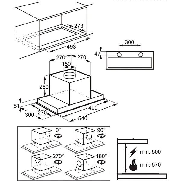 Вбудована витяжка Electrolux LFG716X