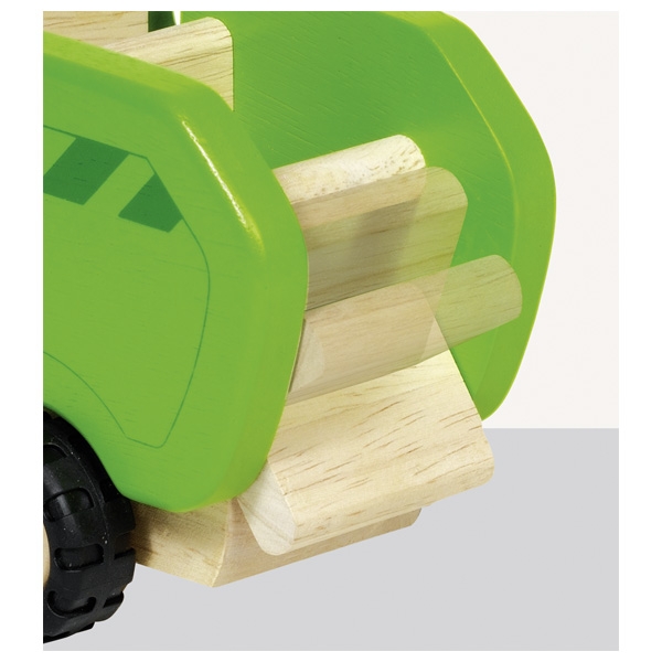 Машинка дерев`яна goki Сміттєвоз зелений  (55964G)