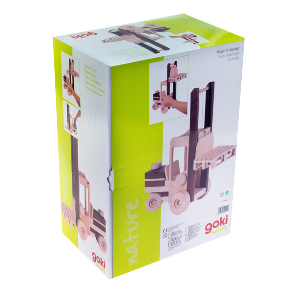 goki Машинка деревянная Автопогрузчик (натуральный)