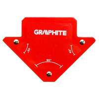 Graphite Cварочный угольник магнитный 56H901, 82 x 120 x 13 мм, угол 45 или 90 град., сила 11.4 кг