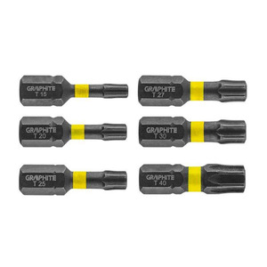 Біти ударні GRAPHITE TX10/15/20/25/30/40 x 25 мм, 6 шт.