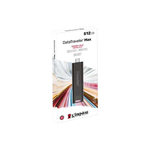 Флеш-накопитель USB3.2 512GB Type-C Kingston DataTraveler Max Black (DTMAX/512GB)
