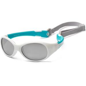 Дитячі сонцезахисні окуляри Koolsun KS-FLWA003 біло-бірюзові 3+ (KS-FLWA003)