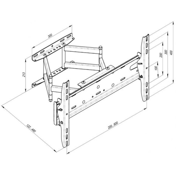 Кріплення похило-поворотне для ТВ KSL WMO-8266T 40-82" (WMO-8266T)