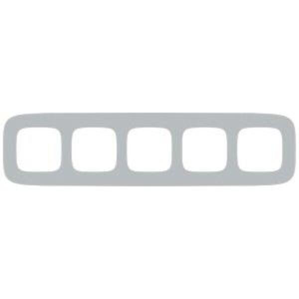 Рамка 5 поста Valena ALLURE Legrand, Алюміній