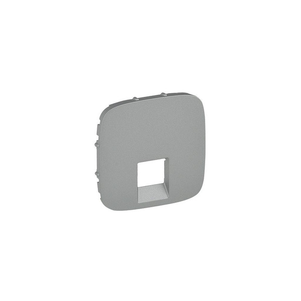 Лицьова панель розетки Legrand Valena ALLURE RJ11/RJ45, алюміній (755417)