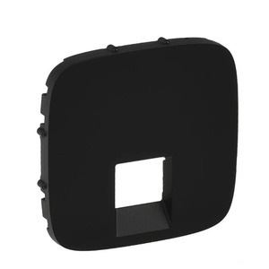 Лицьова панель розетки Legrand Valena ALLURE RJ11/RJ45, антрацит (755418)