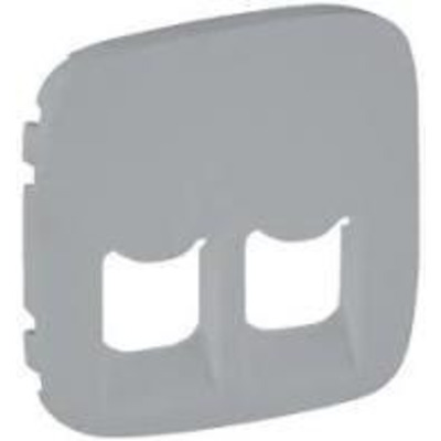 Лицьова панель Legrand подвійний розетки RJ11/RJ45 Valena ALLURE алюміній