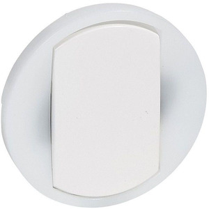 Лицьова панель вимикача Legrand 1-клавішного з підсвічуванням Celiane, Білий (065004)