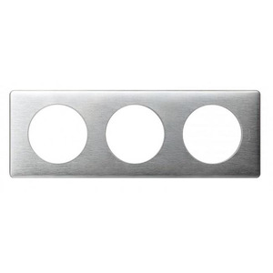 Рамка для розеток і вимикачів Legrand Рамка 3 поста алюминий Celiane 68923