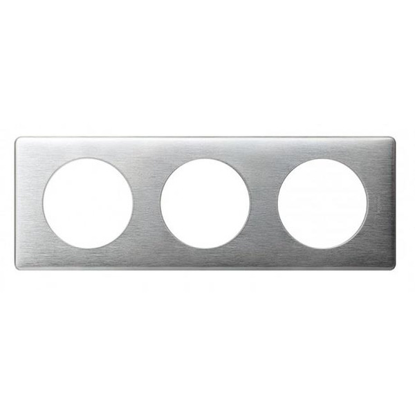 Рамка для розеток і вимикачів Legrand Рамка 3 поста алюминий Celiane 68923