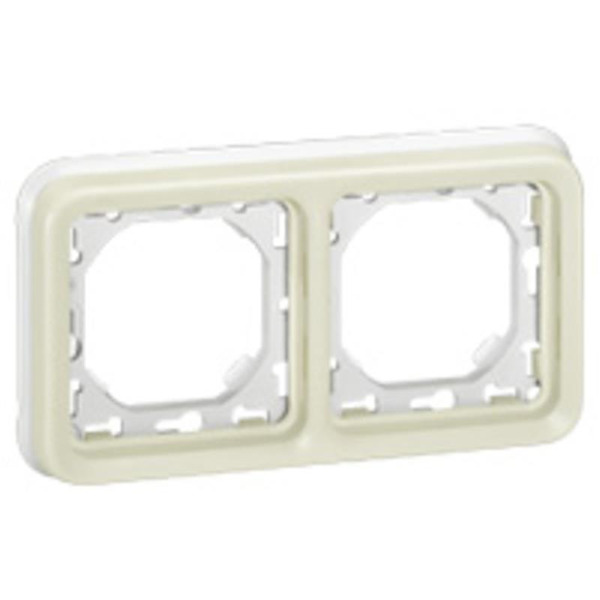 Супорт Legrand з рамкою для вбудованого монтажу Plexo 2 пост, Білий