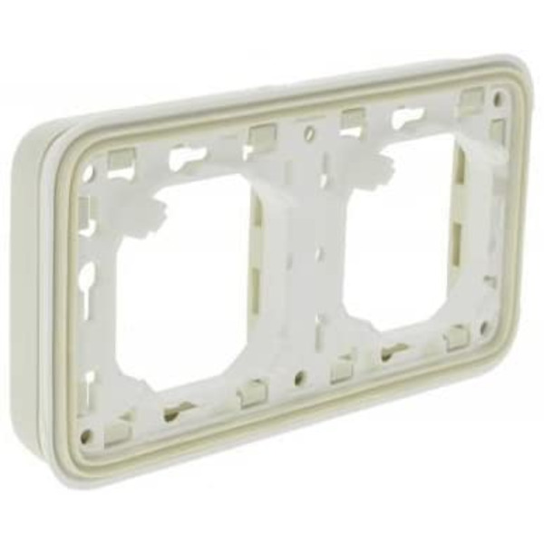 Супорт Legrand з рамкою для вбудованого монтажу Plexo 2 пост, Білий