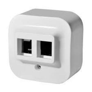 Адаптер Legrand Mosaic 1хRJ 45, 2хRJ45 Keystone Forix (Quteo), white