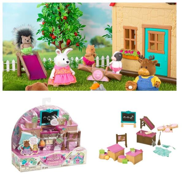 Li'l Woodzeez Игровой набор "Школьный класс и игровая площадка WZ6764Z"