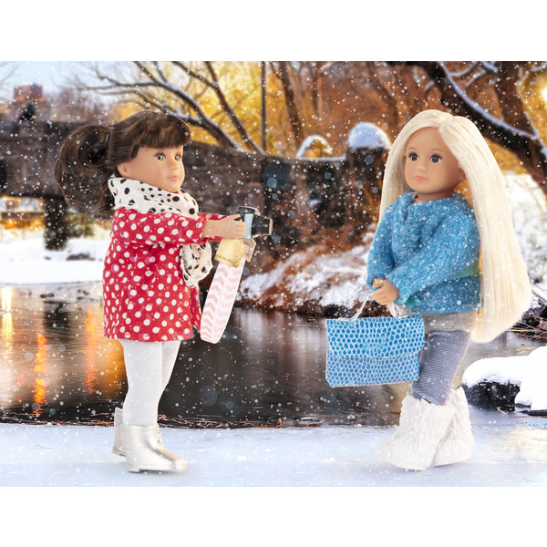 Набір одягу для ляльки Lori "Червоне пальто з візерунком" (LO30014Z)