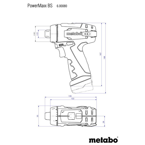 Акумуляторний шуруповерт Metabo PowerMaxx BS Basic