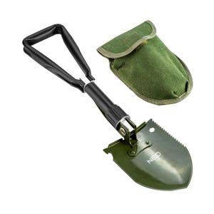Neo Tools 63-121 Лопата туристическая, саперная, 5в1, лопата, кирка, открывалка для бутылок, пила, торцевой ключ на 10 мм, чехол