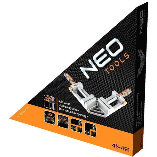 Струбцина Neo Tools кутова 75 мм, 70х70мм (45-491)
