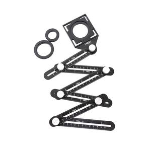 Neo Tools угловая, алюминий, 6 плеч шкалой 0-6 см, отверстия в шаблоне 2.5/4/4.5 см