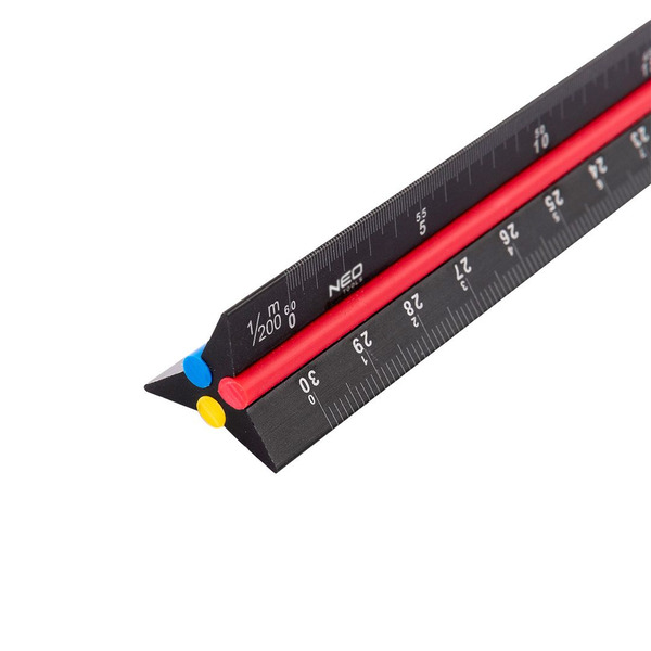 Лінійка Neo Tools трикутна, алюміній, 30 см