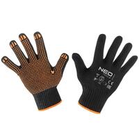 Neo Tools 97-620-9 Перчатки рабочие, хлопок и полиэстер, пунктир, 9 "