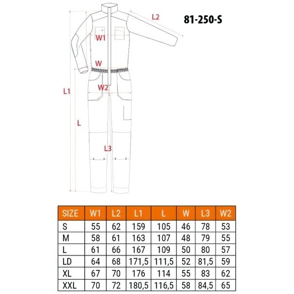 Комбінезон робочий Neo Tools, 267 г/м2, розмір S/48 (81-250-S)